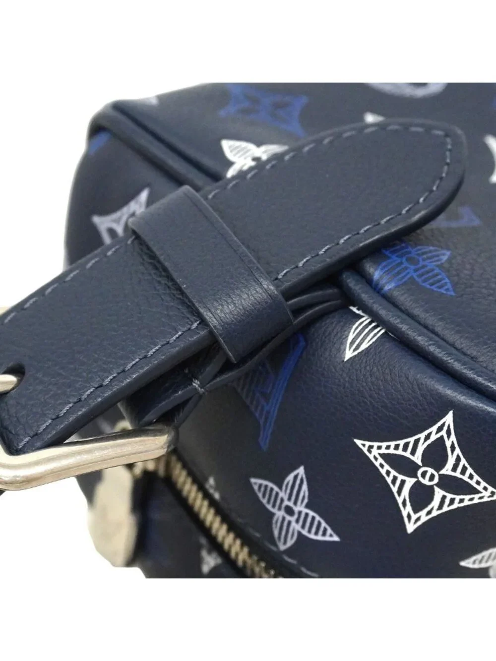 Louis Vuitton Handbag Monogram Shadow Rocker Dopp Kit Navy Blue